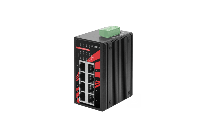 LNP-C800G(-T) : Antaira Technologies' New Compact 8-Port Industrial PoE Switch Series
